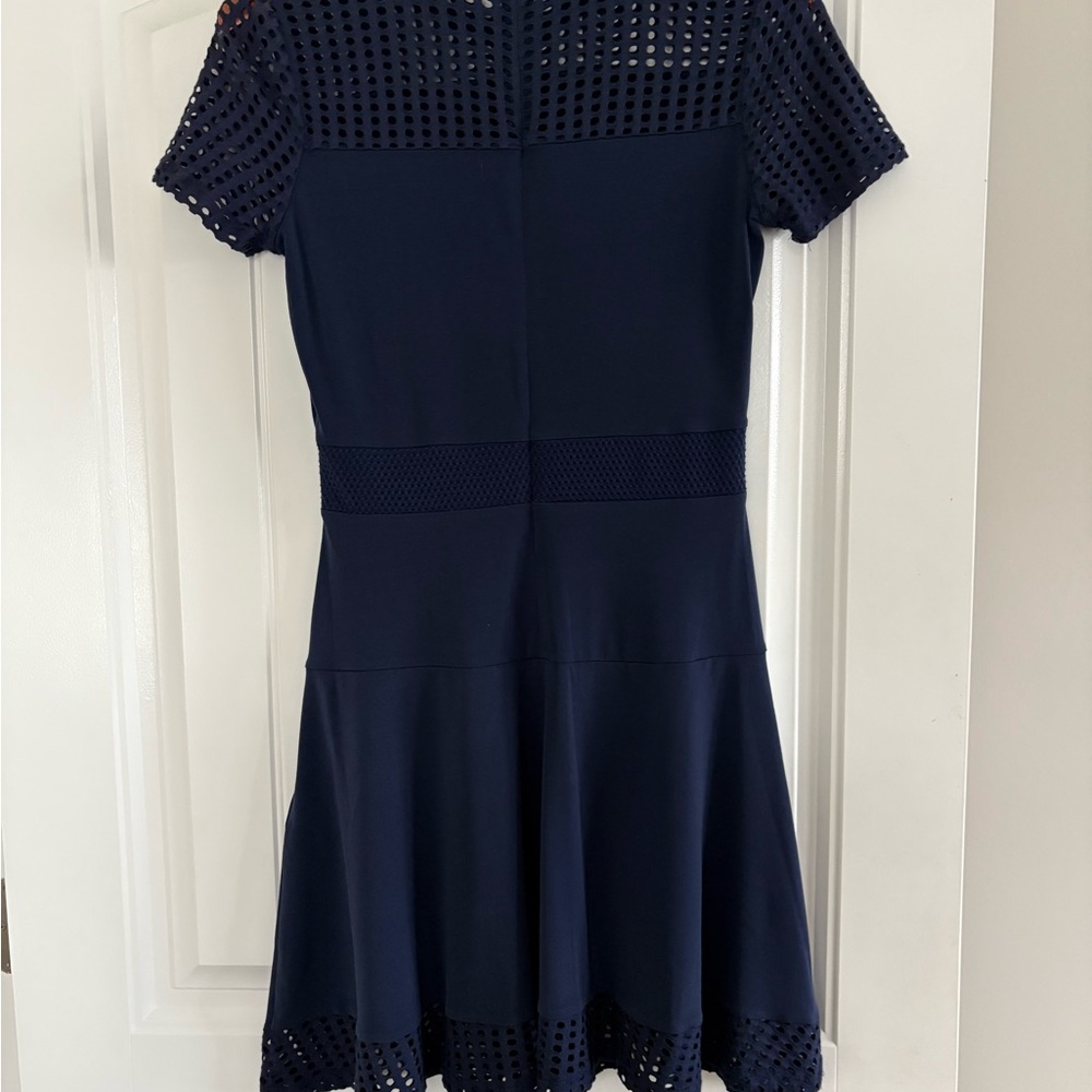 Michael Kors Midnight Blue Eyelet Mini Dress